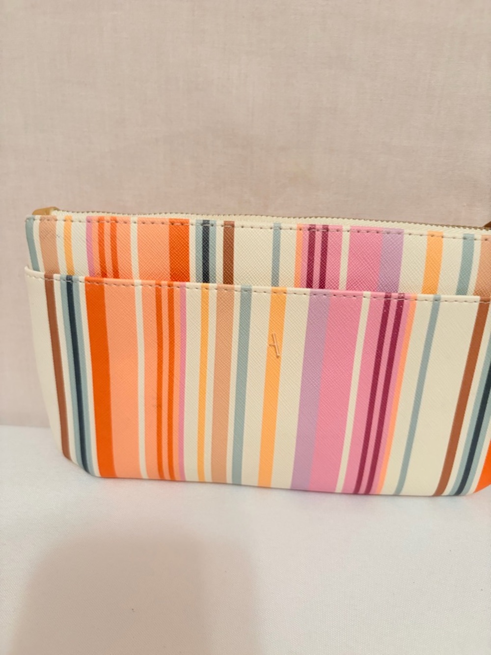 Nanette Lepore Striped Wristlet - Pink, Orange, Tan, Purple, Blue - Picture 4 of 12